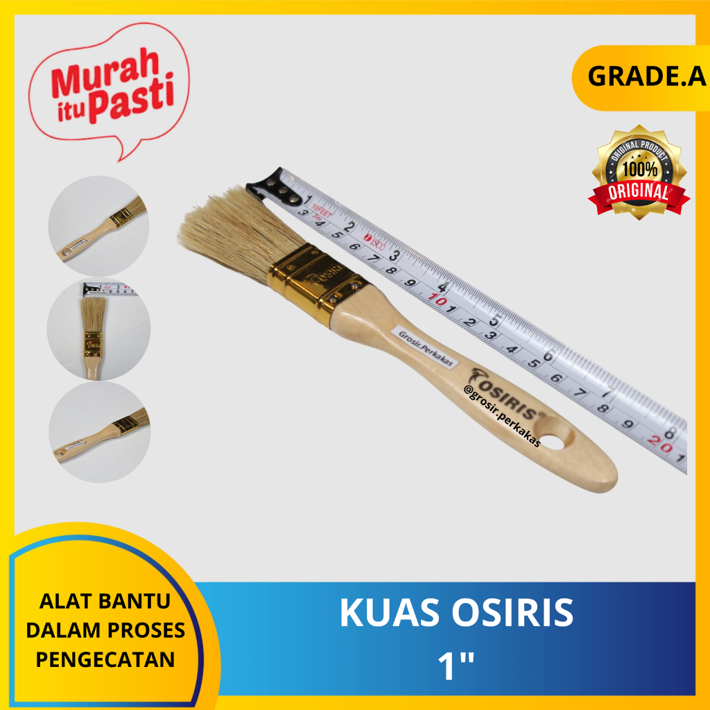 

KUAS OSIRIS 1" - premium - model crocodile - model eterna - kuas tangan - gagang kayu. [A][#KUAS]