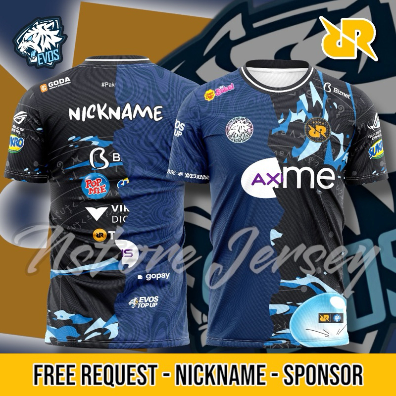 Jersey Kombinasi RRQ X EVOS MLBB FreeFire Terbaru 2025 Free Nickname