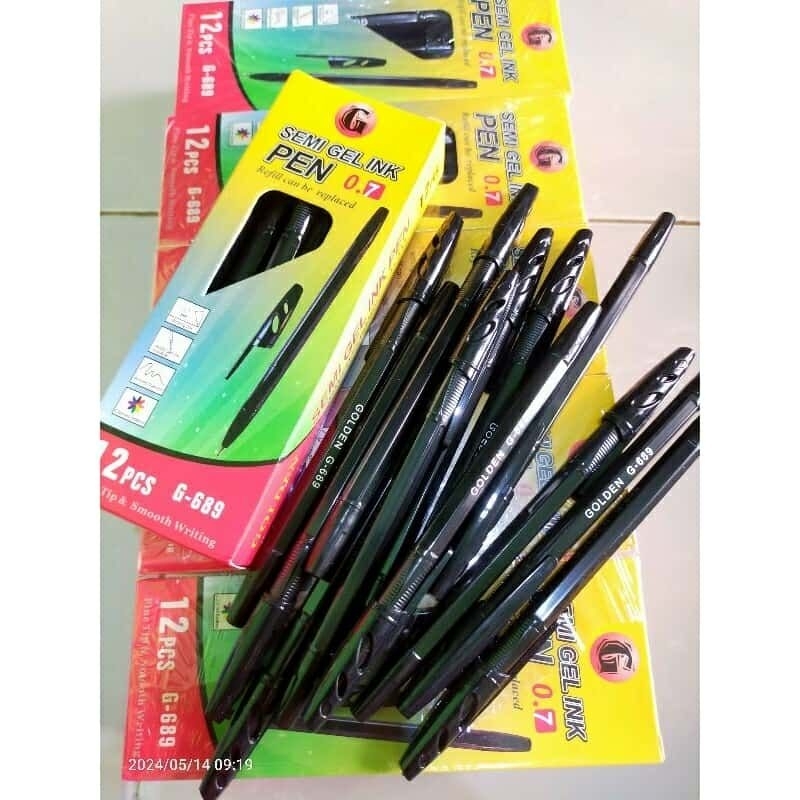 

Pulpen Semi Gel Golden 0.7 Harga 1 pak isi 12 pcs
