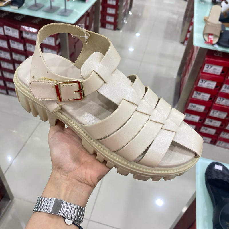 Fladeo sandal tali wedges wanita original