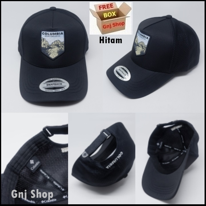 Topi baseball golf logo columbia import 4 warna full tag free box