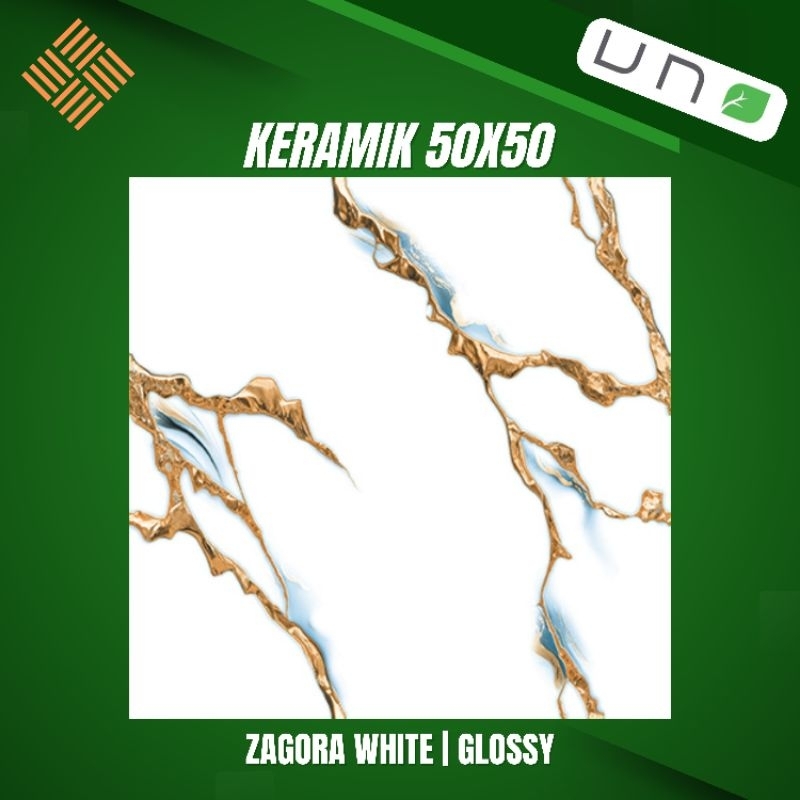 KERAMIK 50X50 ZAGORA WHITE | GLOSSY | UNO