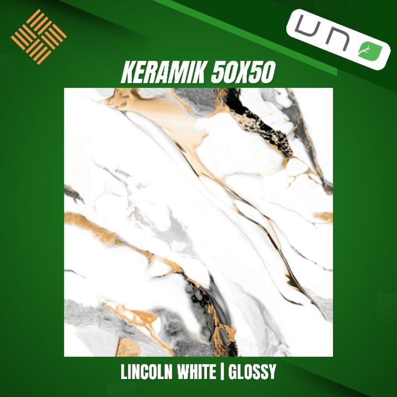 KERAMIK 50X50 LINCOLN WHITE | GLOSSY | UNO