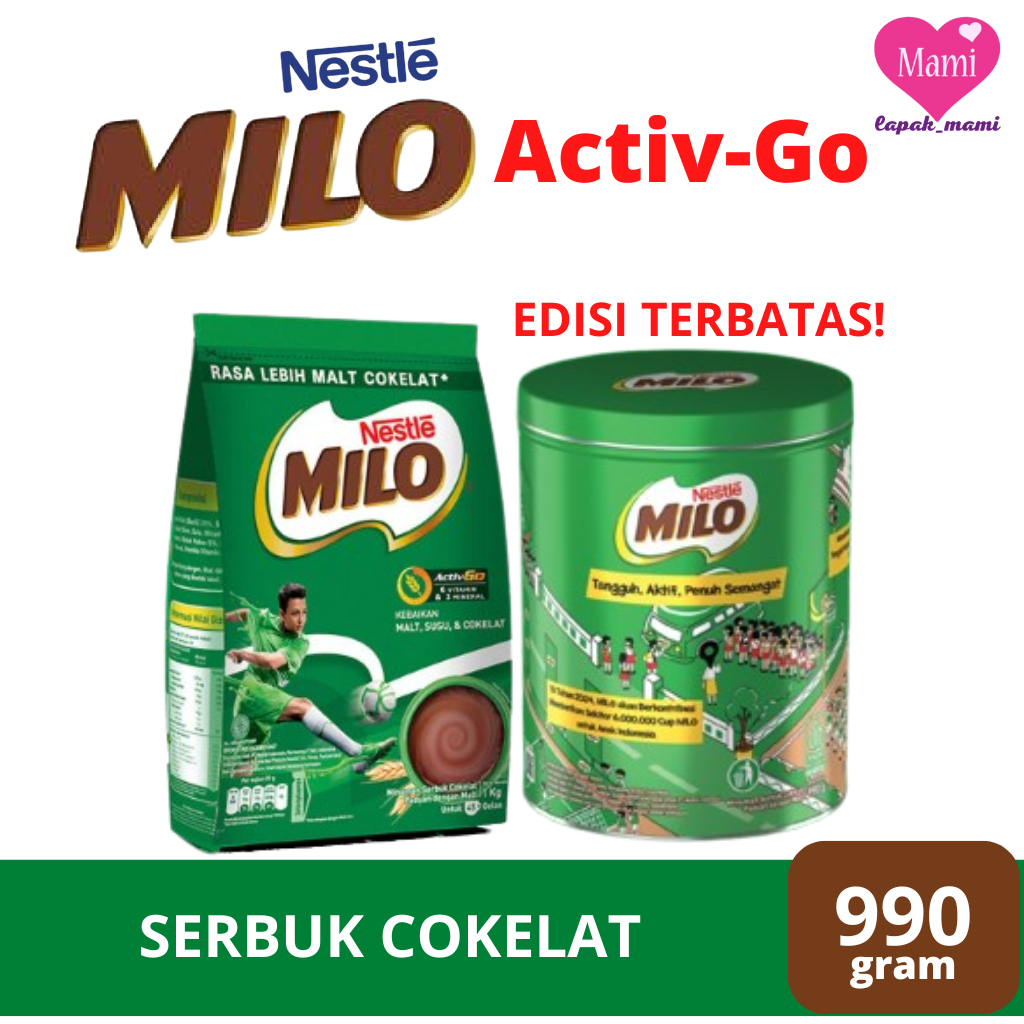 

MILO ACTIV-GO Minuman Serbuk Cokelat dengan Ekstrak Malt (Barli) 990g