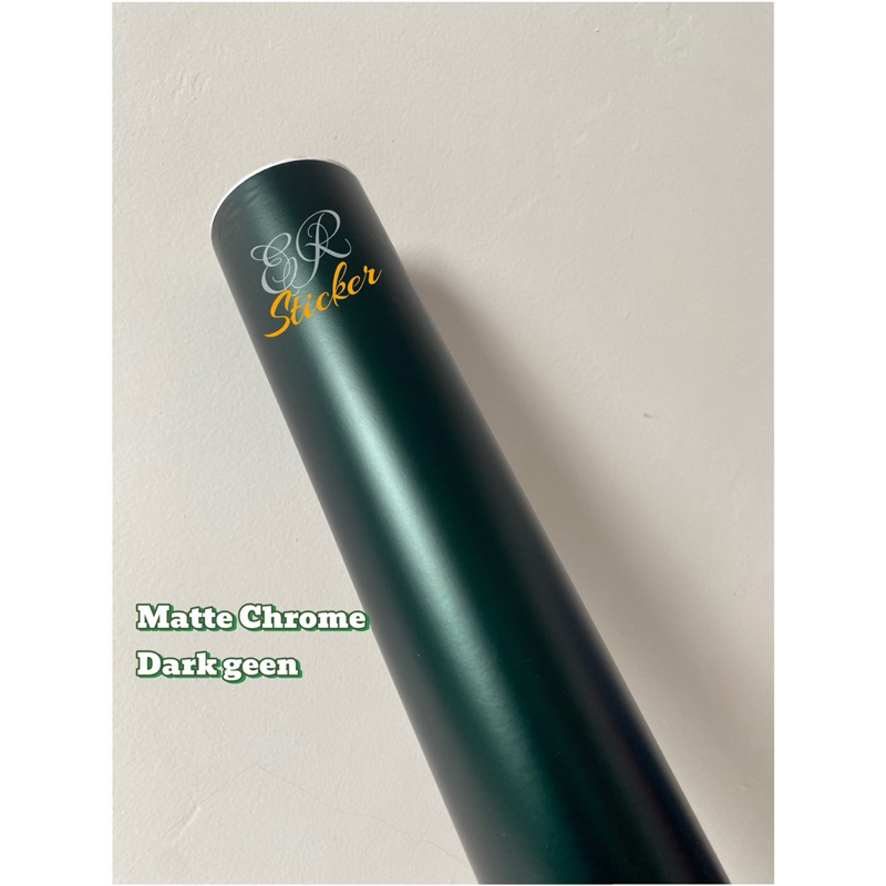 Sticker Skotlet Motor Premium Matte Chrome Dark Green, Hijau Army Doff Metallic