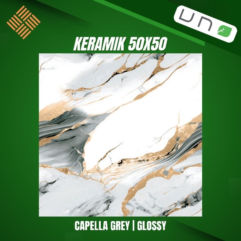 KERAMIK 50X50 CAPELLA GREY | GLOSSY | UNO