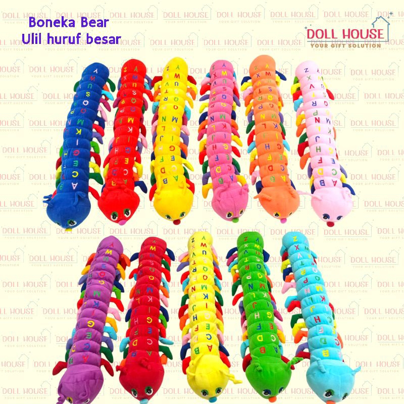 Boneka Ulat ulil / Boneka Hewan Ulat Ulil / Boneka Ulil / Boneka Ulil Huruf