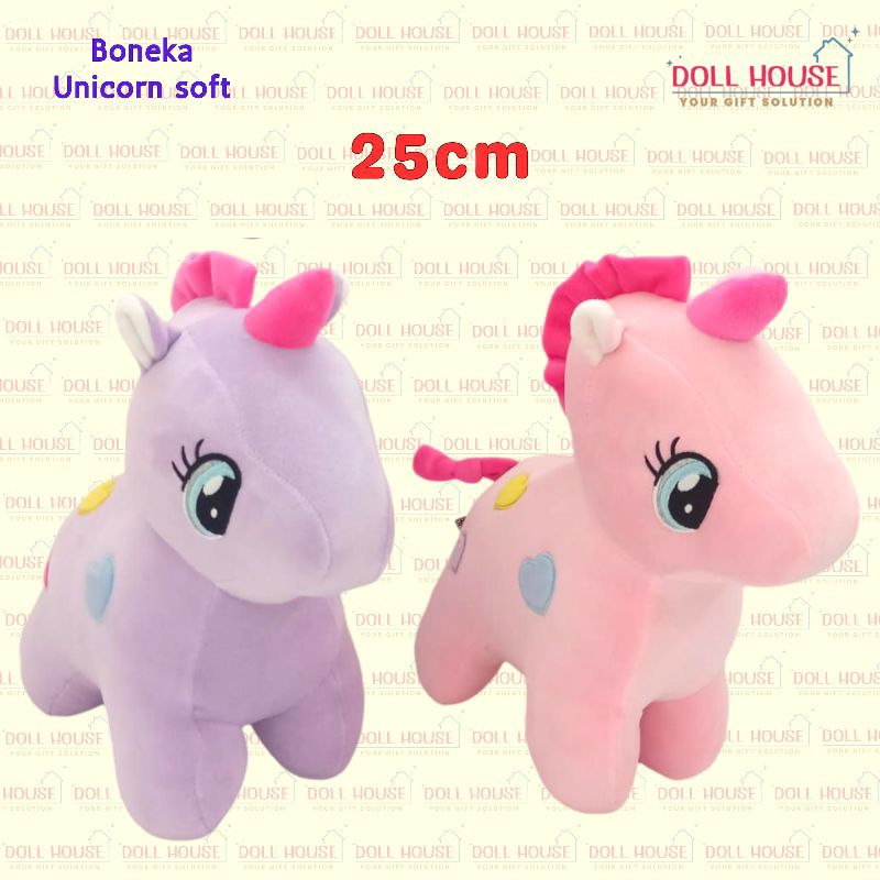 Boneka Unicorn Soft / Boneka Kuda Ponny Soft / Boneka Little Ponny / Boneka Kuda Poni / Boneka Unico