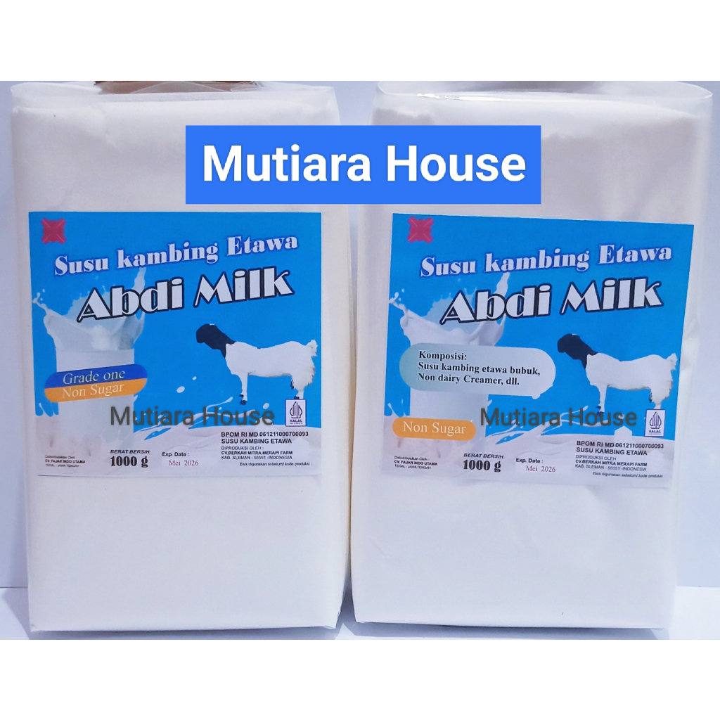 

Susu Kambing Etawa Non Sugar Grade 1 & Grade 2 Isi 1kg