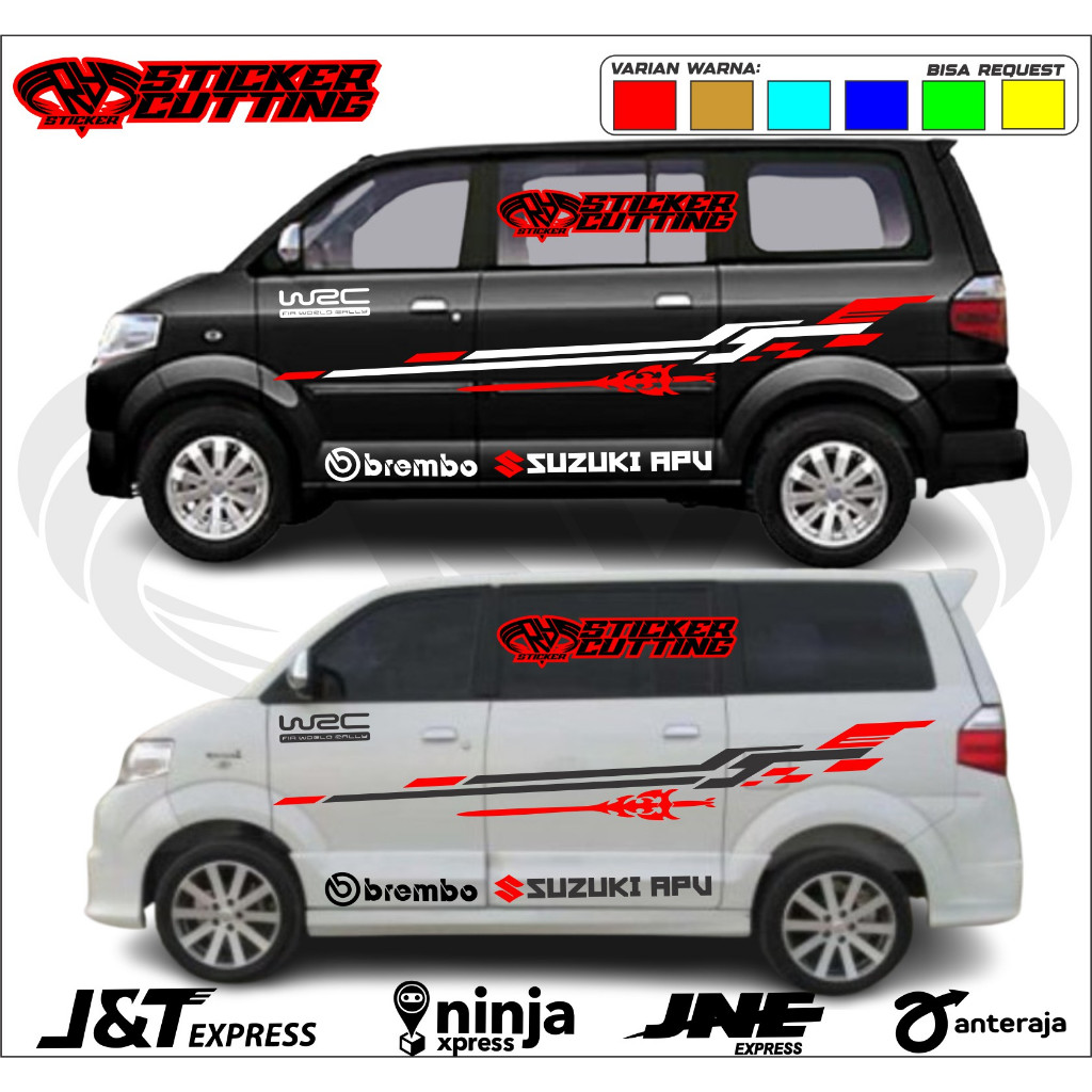 Stiker mobil Suzuki apv stiker cutting mobil apv murah terlaris