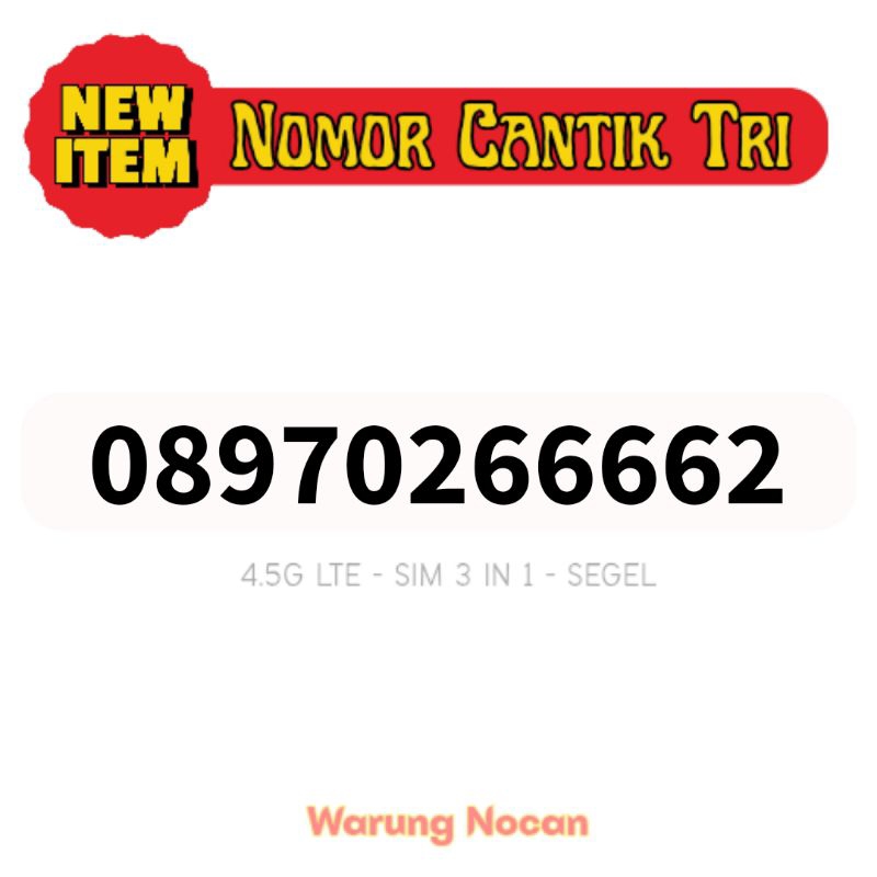 PERDANA NOMOR TRI CANTIK 11 digit 266662