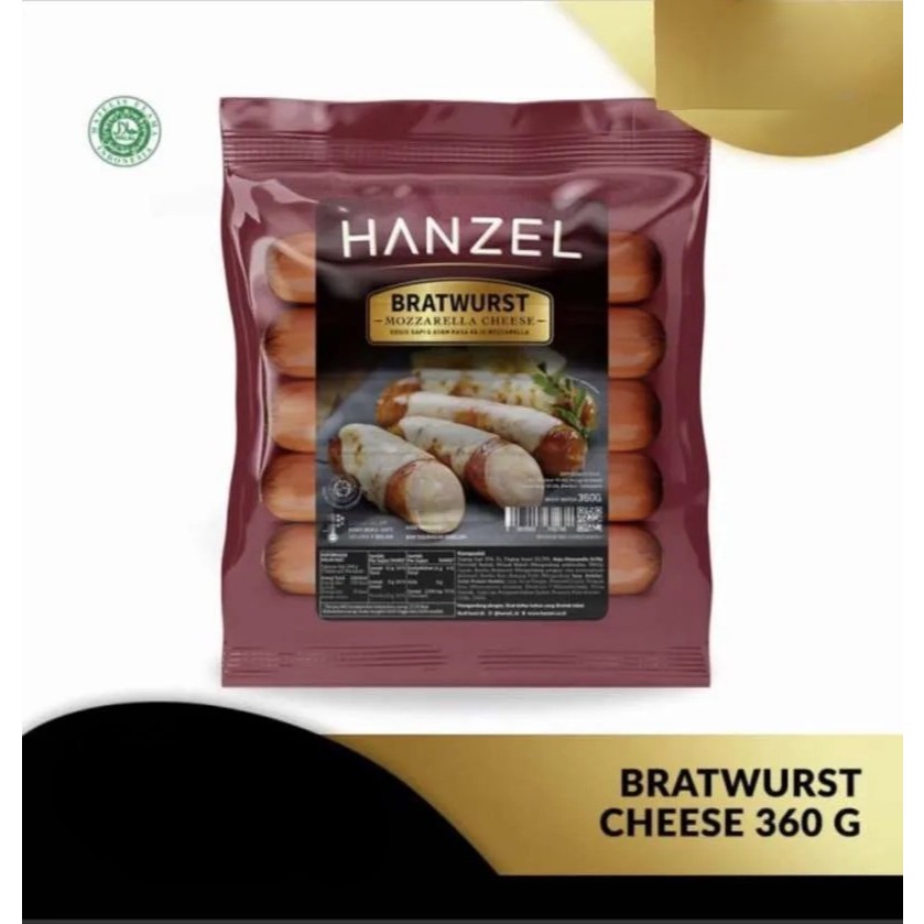 

HANZEL SOSIS BRATWURST MOZZARELLA CHEESE 360 GR