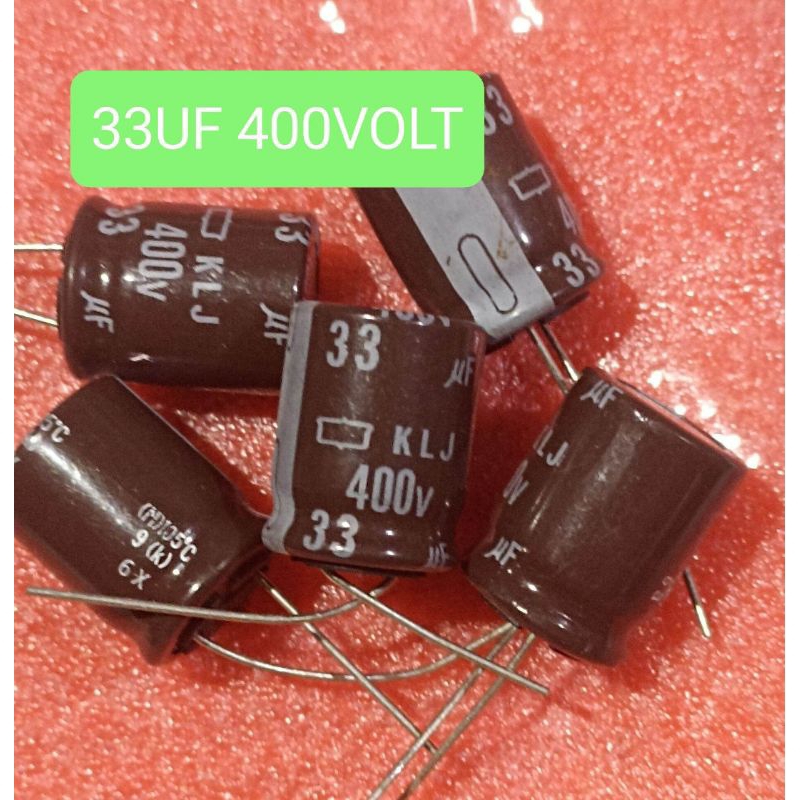 5BUAH ELCO 33UF 400V ELKO 33 UF 400 VOLT 33UF 400VOLT