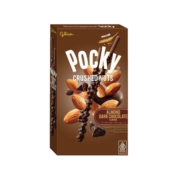 

pocky crushed nut 25gr dark almond | milk almond