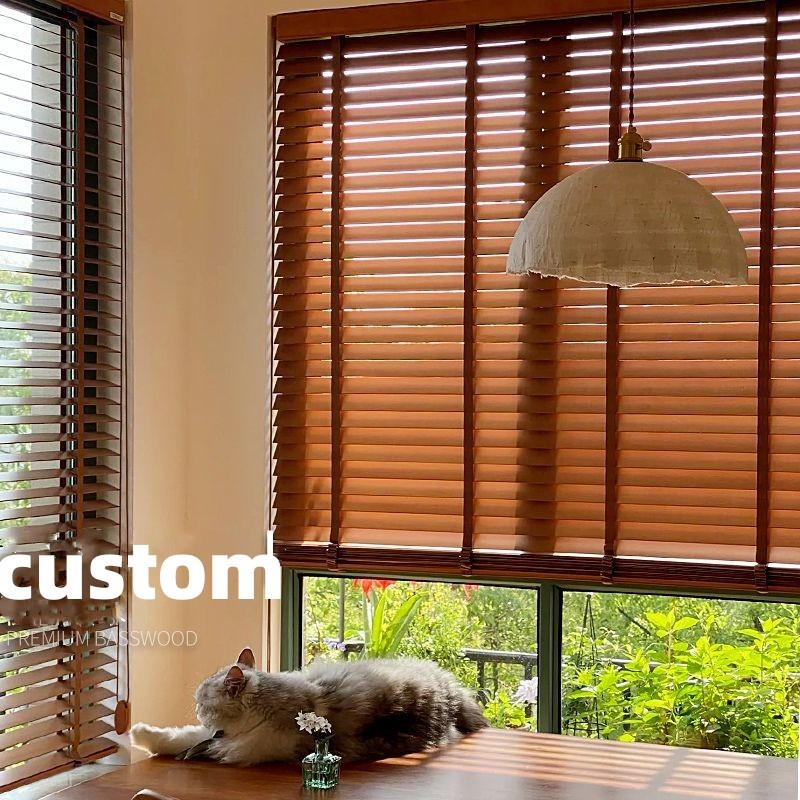 Wooden Roller Blind Kerai Kayu krei kayu - Custom (LebarxTinggi)