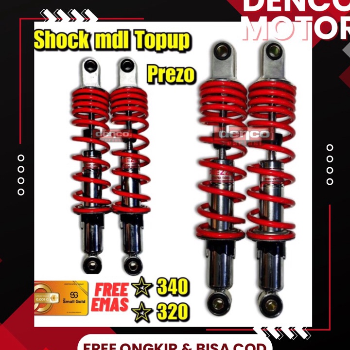 Shock Shockbreaker Belakang Model Yss Top up 34mm Supra x Wave Supra fit Revo Skok Supra x 125 Khari