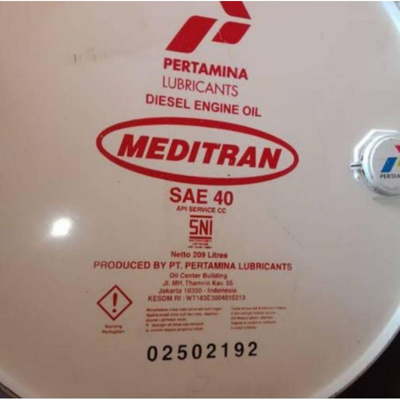 Oli Pertamina MEDITRAN SAE 40 / 209 LITER