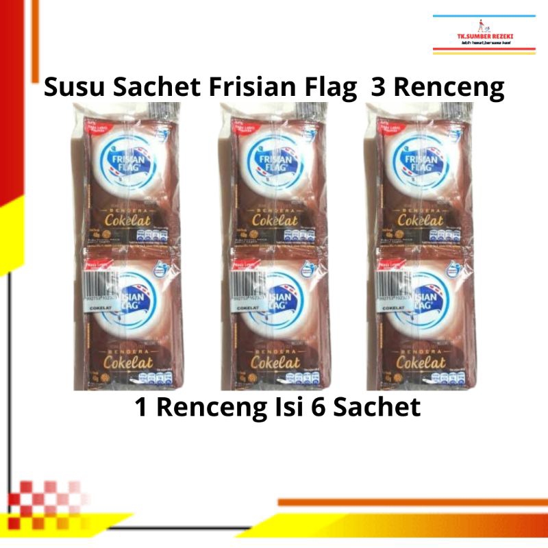 

[PAKET HEMAT ISI 3] Susu Sachet Coklat Frisian Flag 1 Renceng Isi 6 Sachet PROMO MURAH