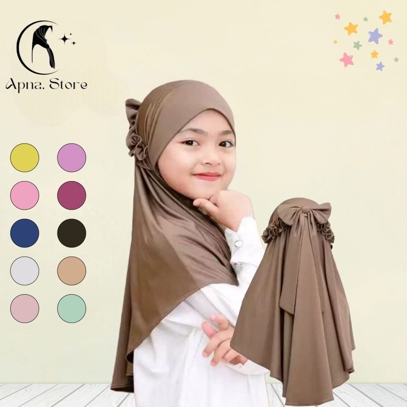 Kerudung Anak TK/Kerudung Anak SD/HIJAB ANAK PITA RIA RICIS (PITA RICIS) /Hijab Anak Apna.store Coco