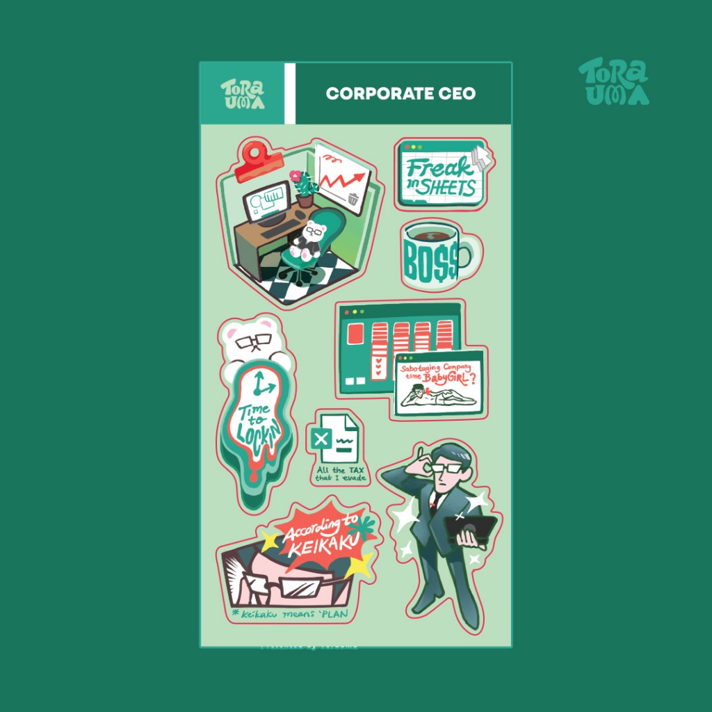 

[TORAUMA] Pre-Order - Koleksi Vinyl Sticker Sheet