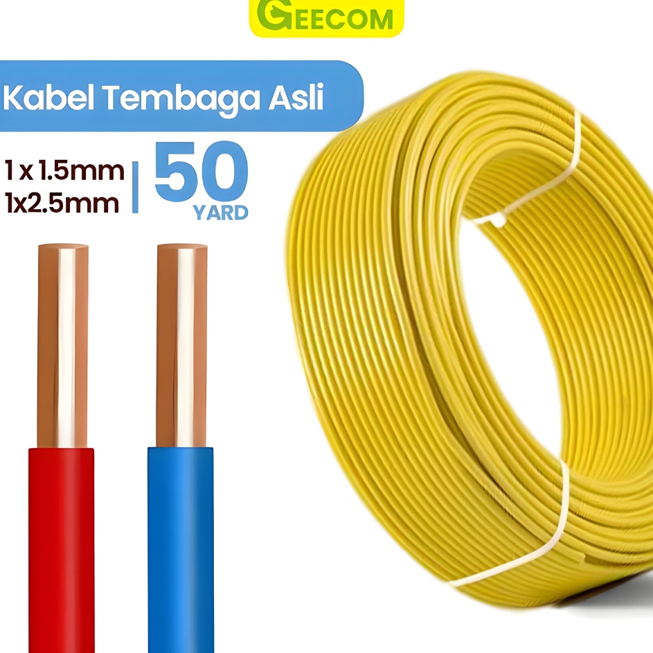 Kabel listrik tembaga 1 x 25mm 5 Yard full SNI Kabel NYA murni Kabel kawat tembaga