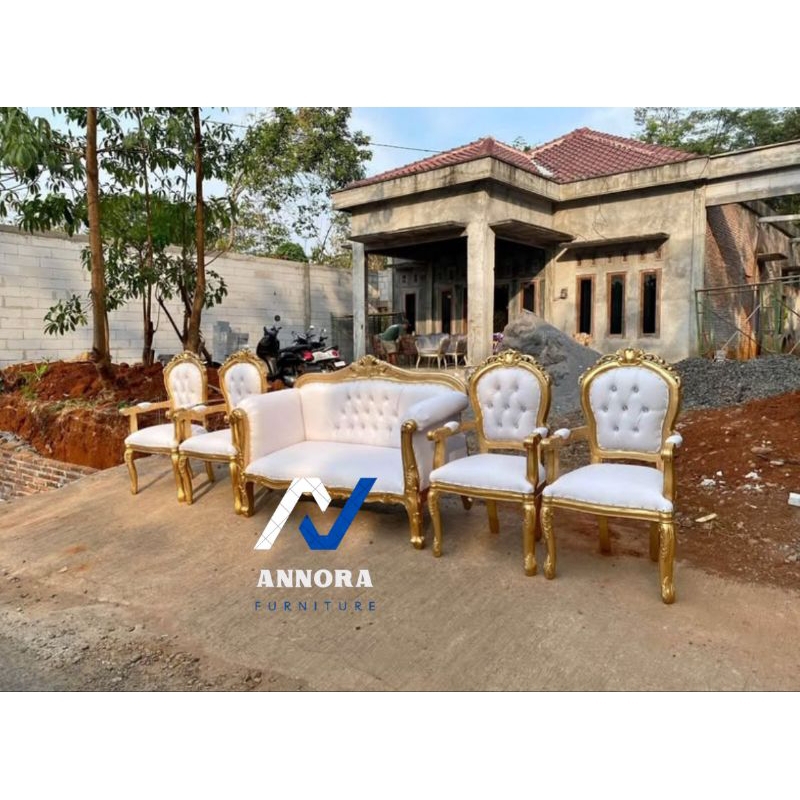 kursi pelaminan kerang prancis jati | kursi dekorasi pelaminan