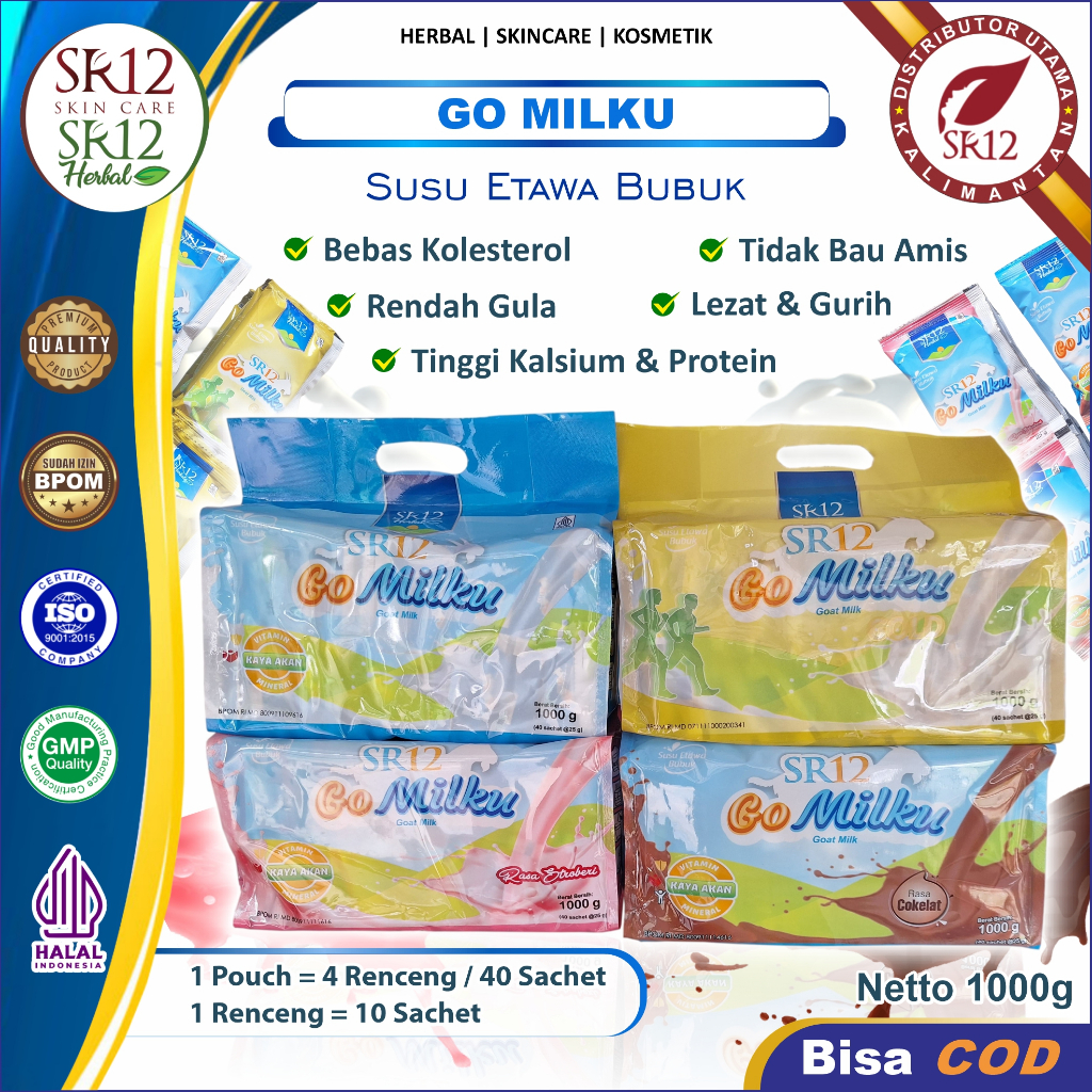 

GoMilku SR12 Susu Kambing Etawa Premium Susu Herbal Susu Etawa Bubuk Susu SR12 Susu Kambing GoMilku