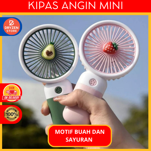 Kipas Angin Buah Mini USB Portable Kipas Karakter Buahan Sayuran