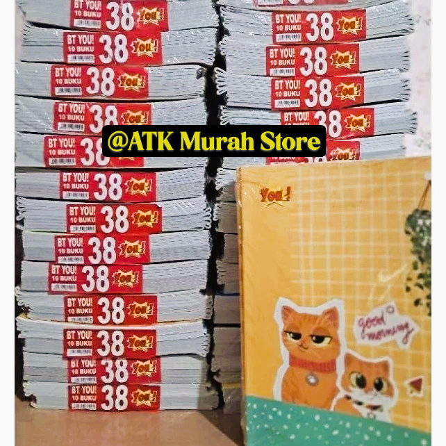 

ATMS-JUAL 10 PCS BUKU TULIS BT YOU MURAH 38 LEMBAR(10PCS) || Buku merk You 1 PAX ISI 10 BUKU