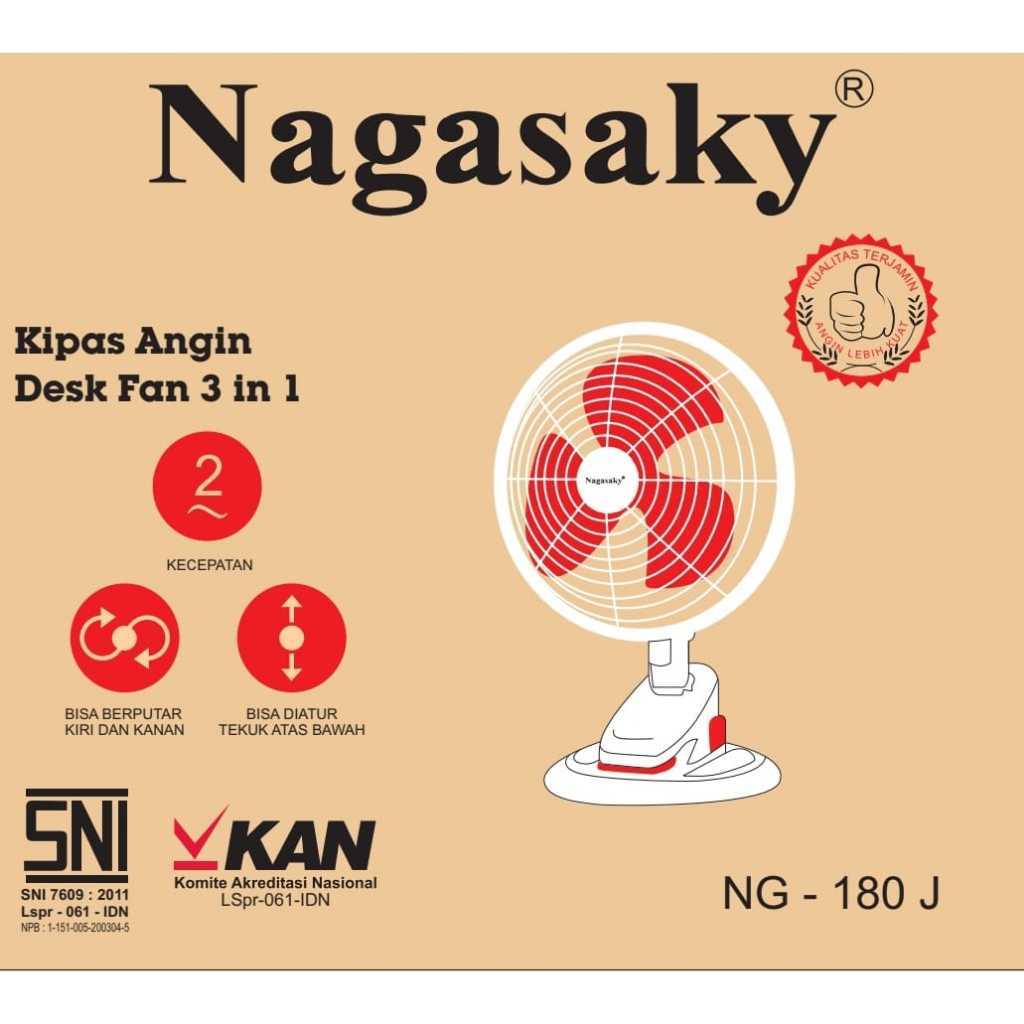 NAGASAKY Kipas Angin Meja Dinding Jepit / Kipas Angin Jepit 8" 25W
