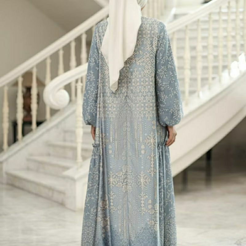 Geulis.id PARISHA DRESS / DRESS WANITA / SARIMBIT KELUARGA  (NEW, SHADESBLUE XS)