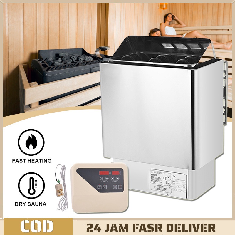 6 Kw Alat Sauna Di Rumah  Alat Sauna Pembakar Lemak Mesin Sauna Stainless Steel 304 Sauna Heater 220