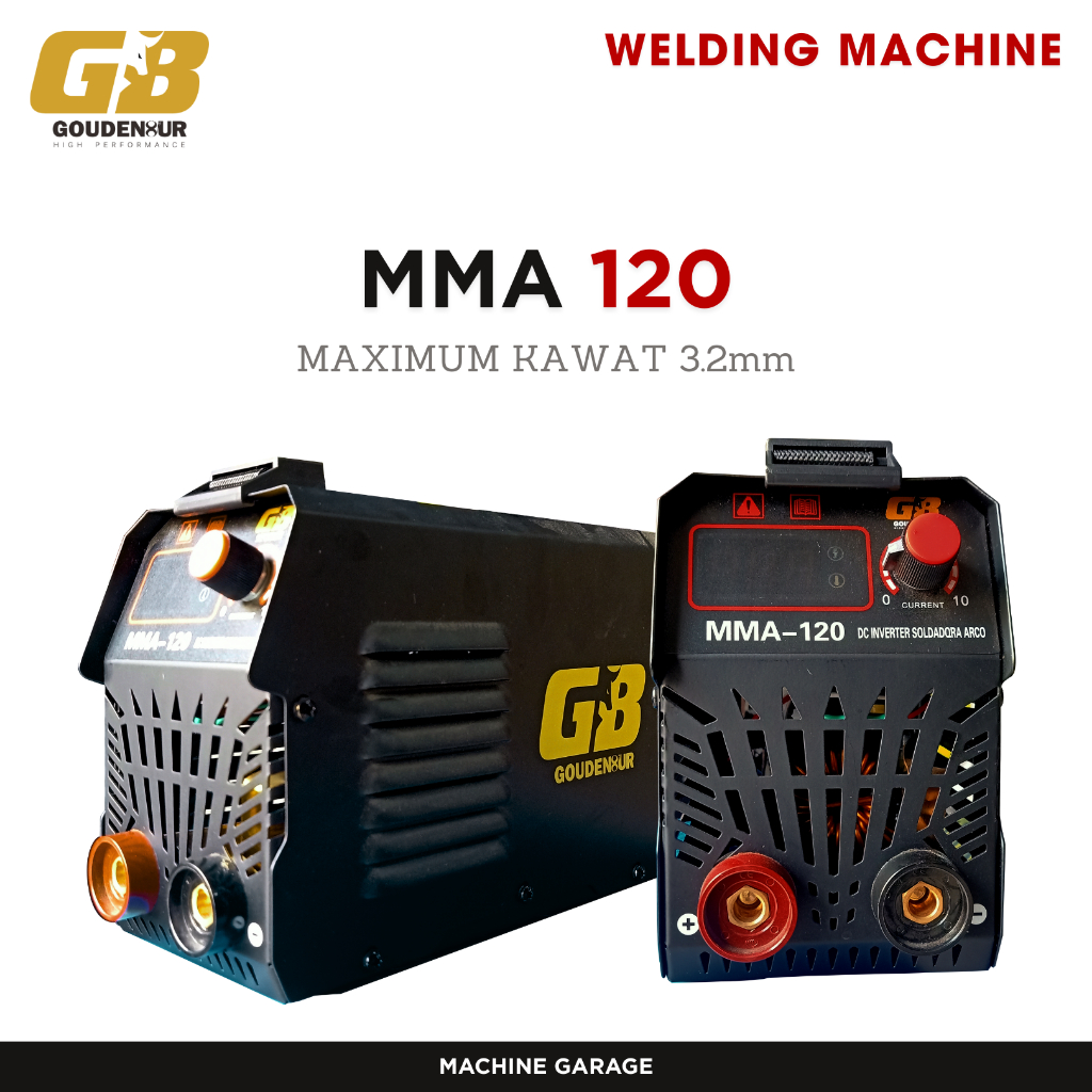 Mesin Las Inverter IGBT MMA 120A 450 Watt Premium - Paket Lengkap Siap Pakai Garansi