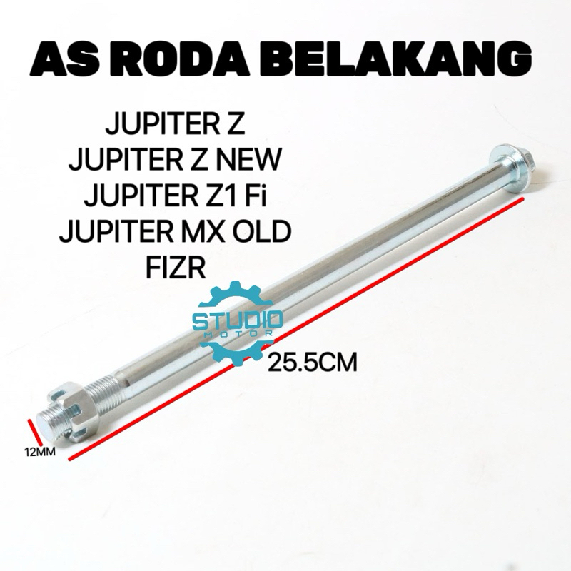 SUMBU AS RODA BELAKANG JUPITER Z MX OLD FIZR PANJANG +- 25CM