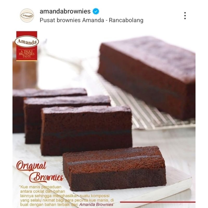 

BROWNIES AMANDA ORIGINAL AMANDA BROWNIES ORIGINAL BROWNIES KUKUS AMANDA BROWNIES COKLAT AMANDA