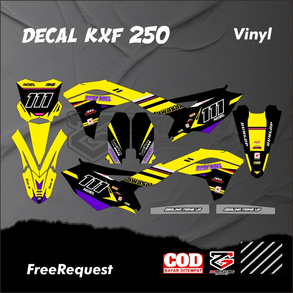 DECAL STICKER KX 250F FULL BODY DECAL KX 250F OLD DECAL STIKER VARIASI KX 250F NEW FREE REQUEST