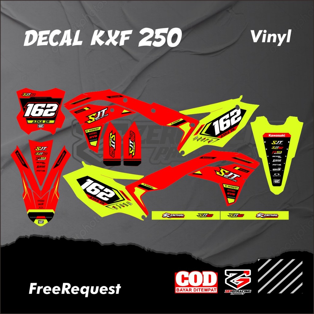 DECAL STICKER KX 250F FULL BODY DECAL KX 250F OLD DECAL STIKER VARIASI KX 250F NEW FREE REQUEST