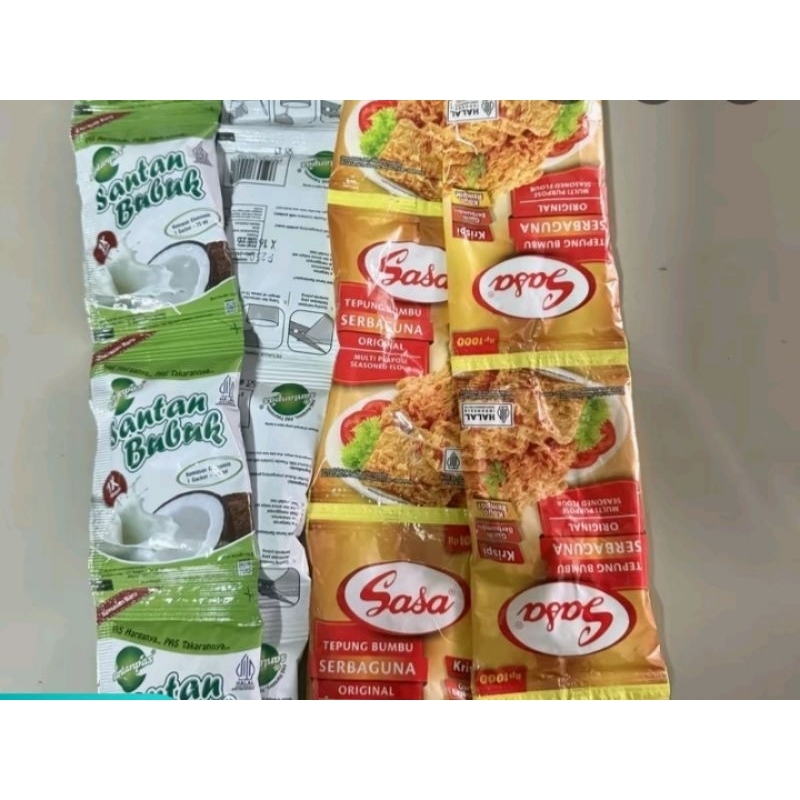 

10 PCS SANTAN BUBUK + 10 PCS TEPUNG SASA SERBAGUNA