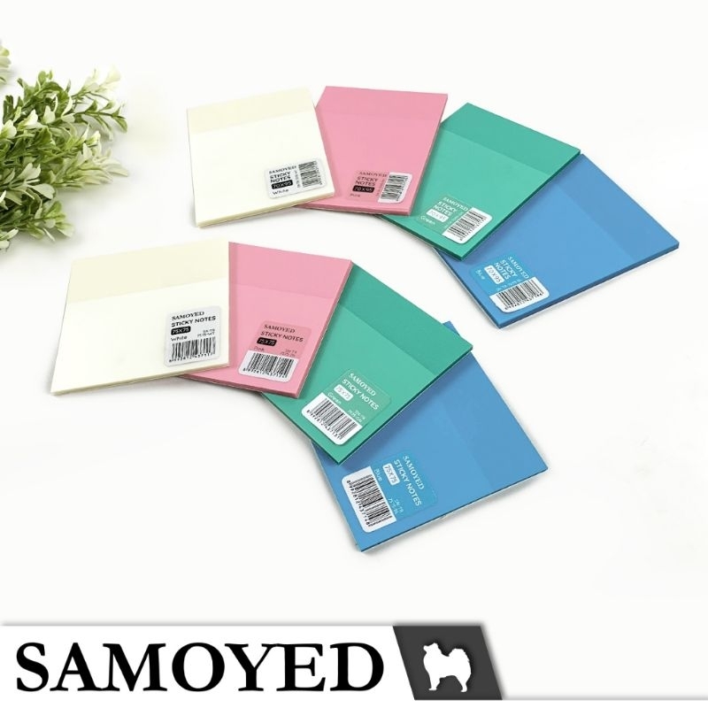 

MEMO STICKY NOTE PLASTIC WHITE PINK GREEN ISI 50 LEMBAR 7,5cm X 7,5cm / MEMO TRANSPARAN