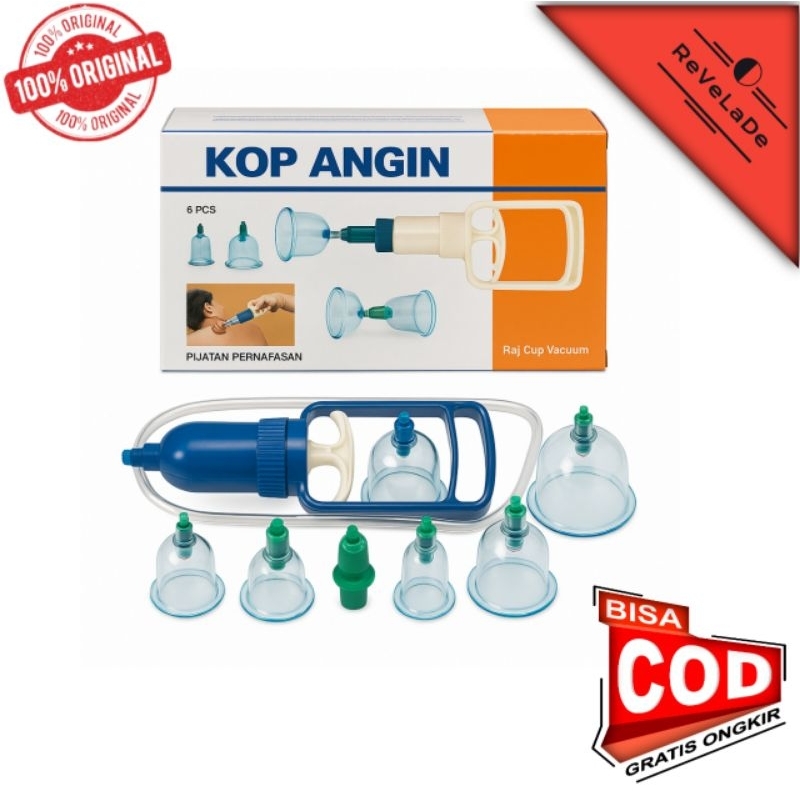 Kop Angin Bekam Kering 6 Pcs Alat Terapi Tradisional