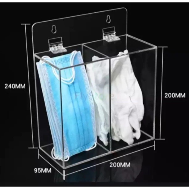 Akrilik Tempat Masker Gantung - Kotak Masker