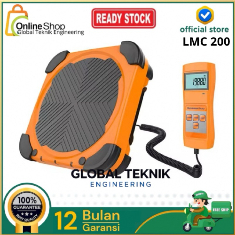 Refrigerant Scale Elitech LMC200 Timbangan Freon HVAC LMC-200 Charging Scales 220lbs Weight LMC 200 