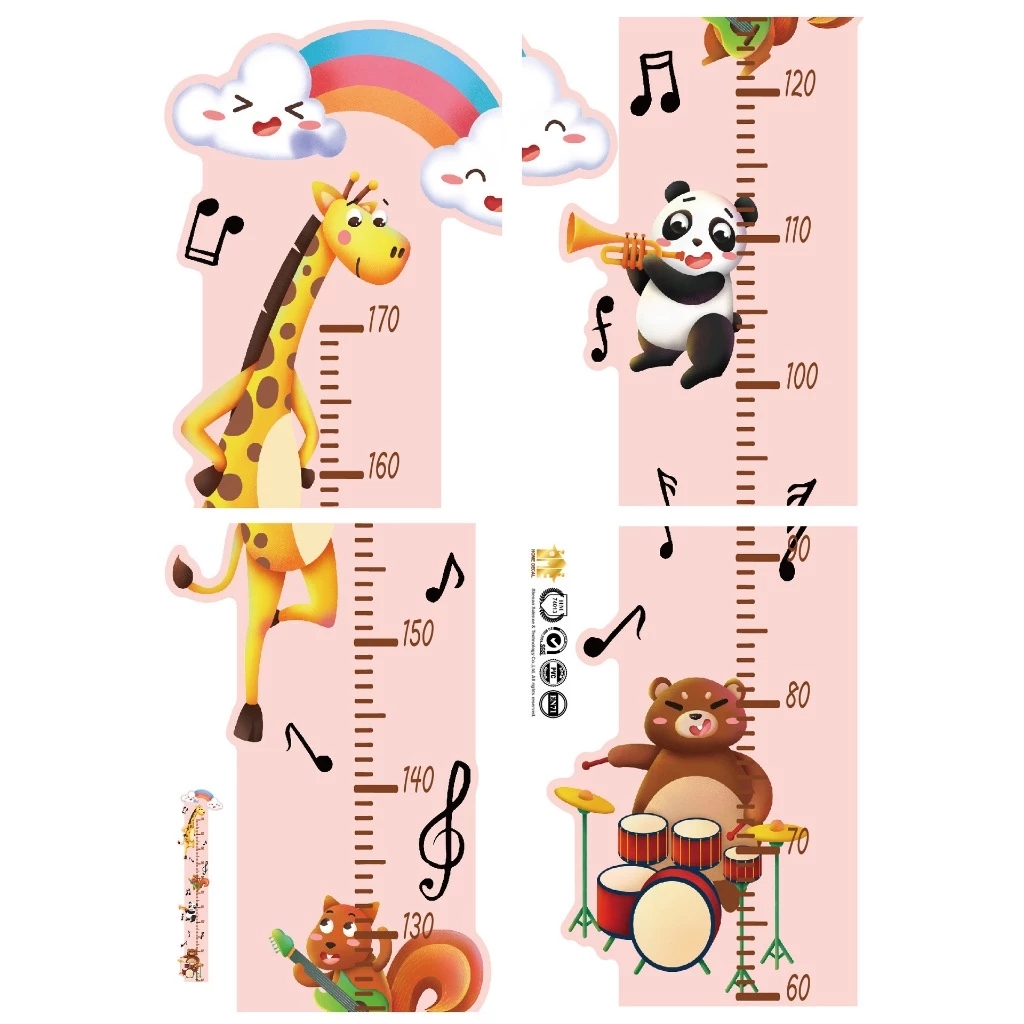 

Pengukur Tinggi Badan Anak Motif Hewan / Wall Sticker Tahan Air / Stiker Dinding Jerapah Panda Beruang