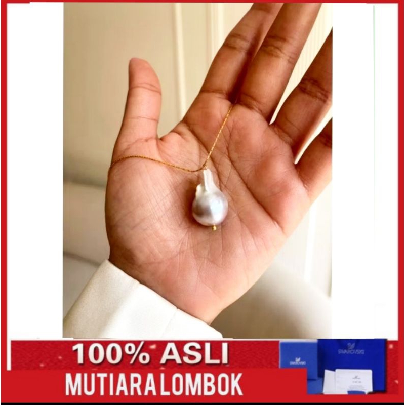 kalung mutiara batoq asli lombok perhiasan kalung mutiara lombok.asli kalung wanita mewah  simpel