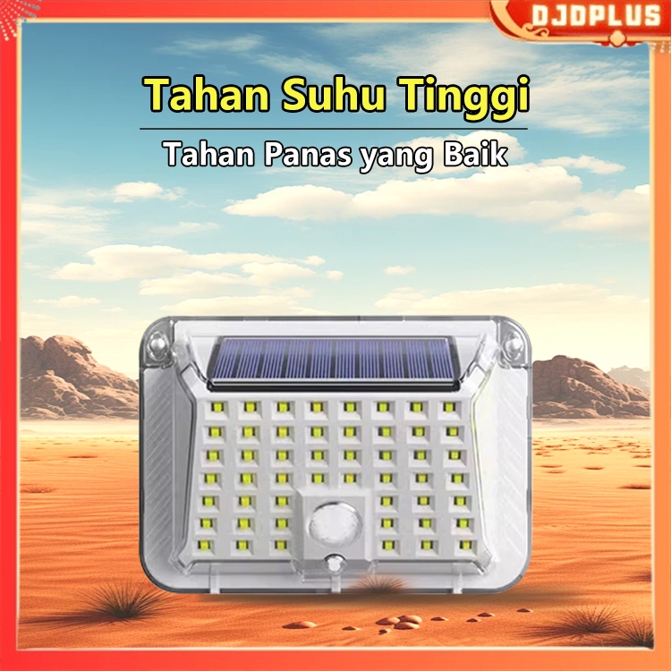 DJDPlus Lampu Solar 90 LED Sensor Gerak Otomatis, Lampu Dinding Super Terang IP65 Waterproof, Tenaga