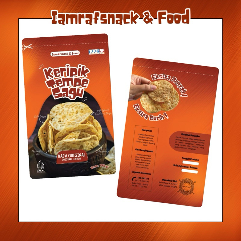 

Keripik Tempe Sagu Premium | 100 gram - Original | Iamrafsnack & Food