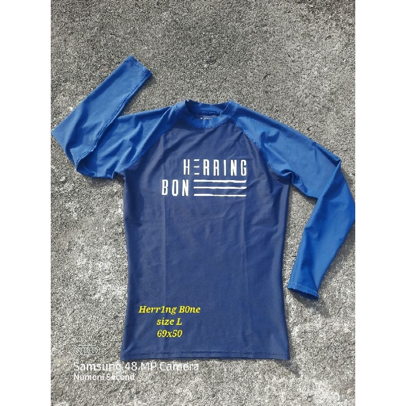 kaos baselayer compression upf 50 herringbone gunung outdoor hiking olahraga lari running sepeda