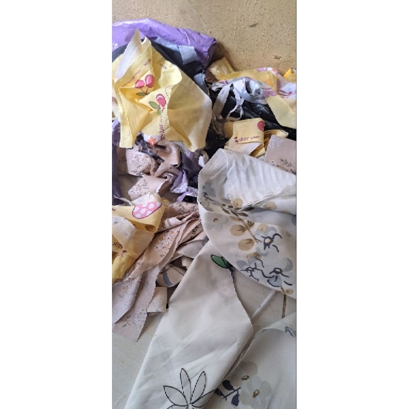 Kain perca sisa sisa sprei bahan katun CVC