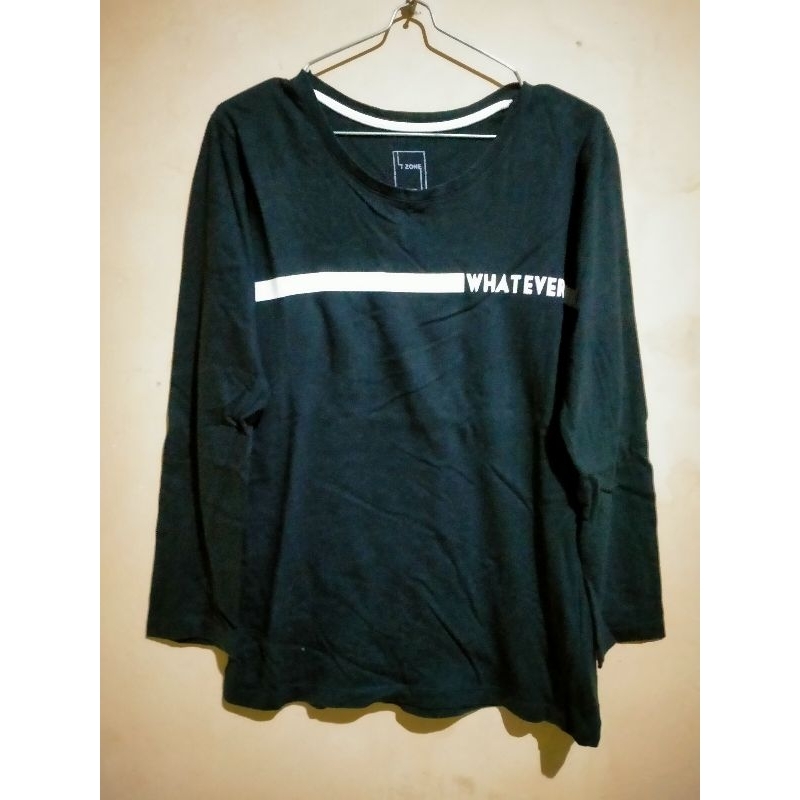 kaos t zone hitam wanita PL