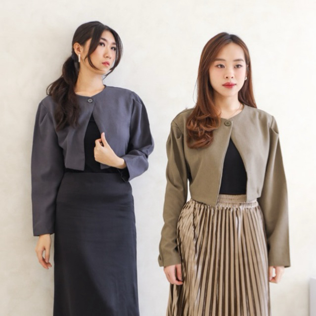 GENUINE Renee Outer / Blazer Katun / Atasan Formal Kantor Wanita / Blazer Hijab